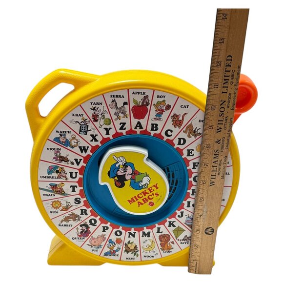 See N Say Vintage Mickey ABC 12 in English Clear Voice Box Fisher-Price SNS 1989 - Picture 11 of 12